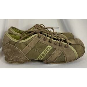 Diesel Rollie Shoes Womens 7.5 Green Suede Sneakers Retro Y2K Vintage Footwear